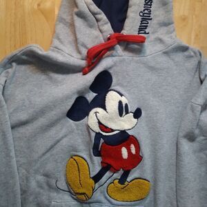 Disneyland Mickey Mouse Chenille Embroidered Hoodie Sweatshirt